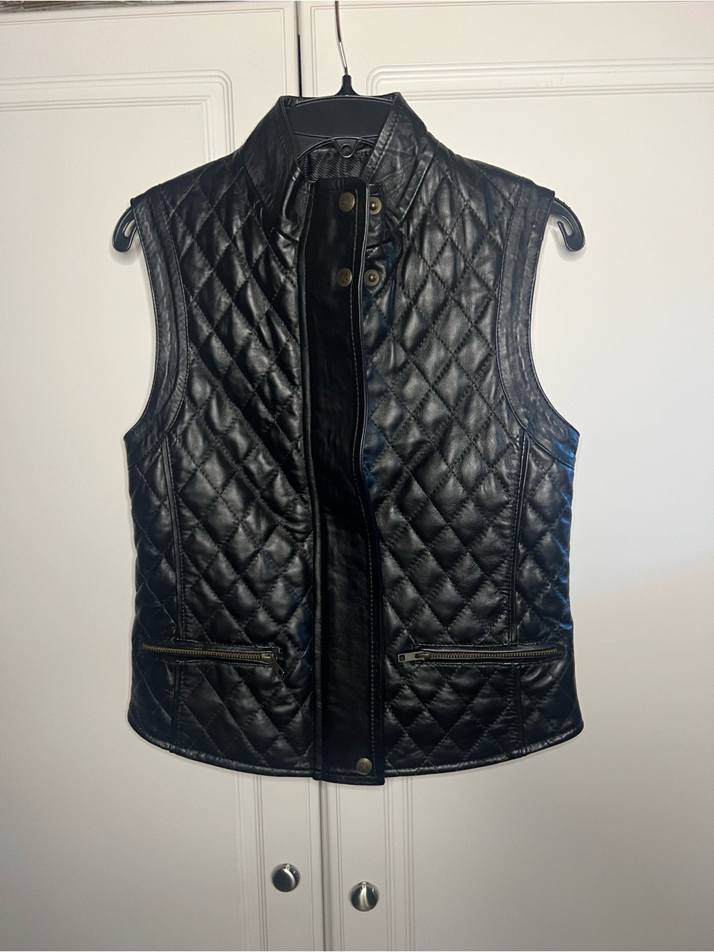 Vintage Casa Piel Quilted Lambskin Leather Vest - Picture 2 of 13